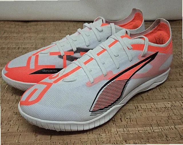 Puma Ultra 5 Match TT Mens 11 Turf Soccer Cleat White Black Glowing Red