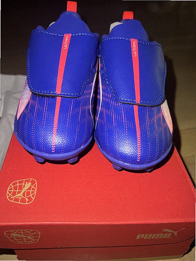 PUMA Ultra 5 Play FG/AG Kids Size 10 Soccer Cleats Youth Blue 107914 Football