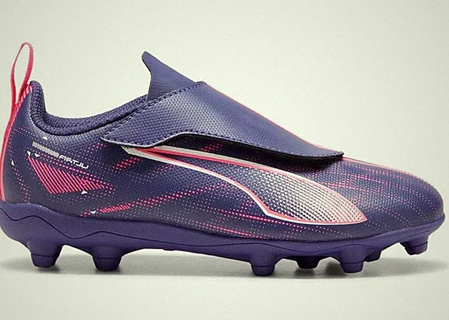 Puma Ultra 5 Play V FG/AG RB Jr Soccer Cleats Youth Size 9 US Blue White