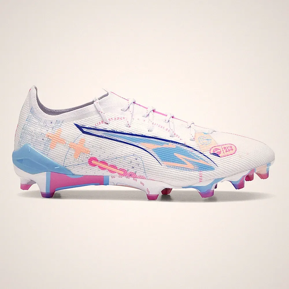 PUMA Ultra 5 Ultimate Vol. Up Firm Ground Soccer Cleats Mens White Sneakers Athl