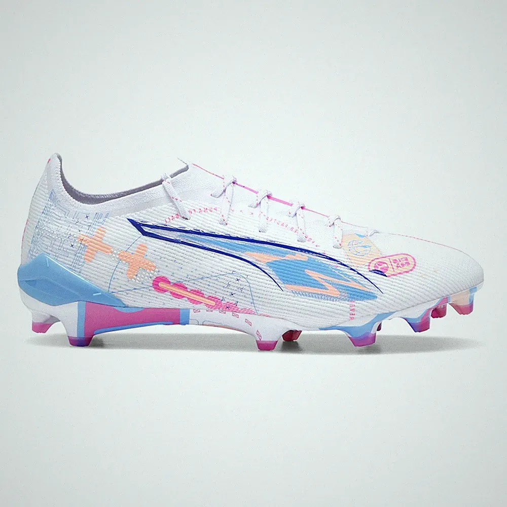 PUMA Ultra 5 Ultimate Vol. Up Firm Ground Soccer Cleats Mens White Sneakers Athl