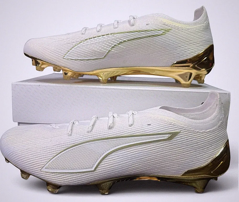 PUMA Ultra 6 Ultimate FG Special Ed White Gold 108699 04 Soccer Cleats Size 11