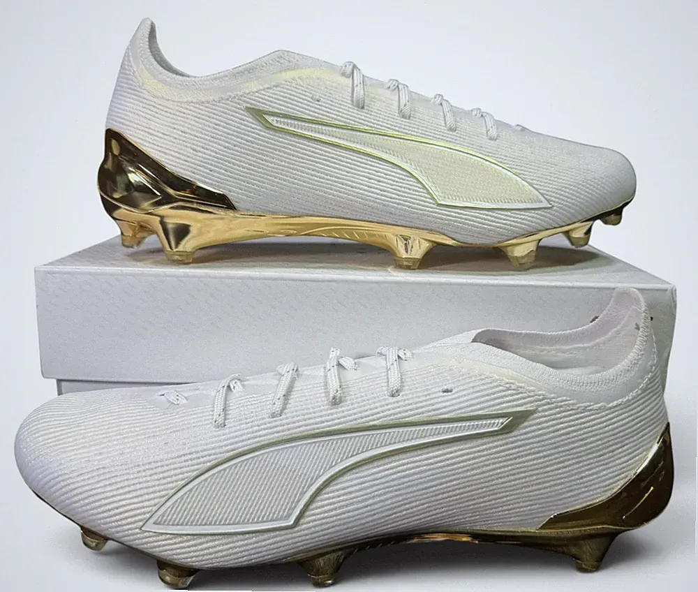 PUMA Ultra 6 Ultimate FG Special Ed White Gold 108699 04 Soccer Cleats Size 8