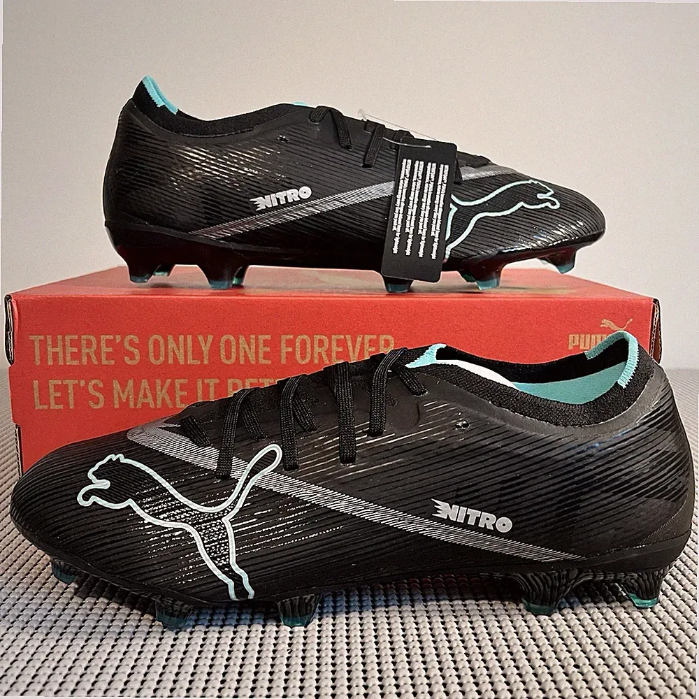 PUMA Ultra Nitro 7 Match Firm Artificial Ground Soccer Cleats Black- Men’s 10