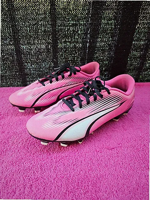 PUMA Ultra Play FG/AG Adult Size 7.5 Soccer Cleats Pink/Black Shoes 107763-01