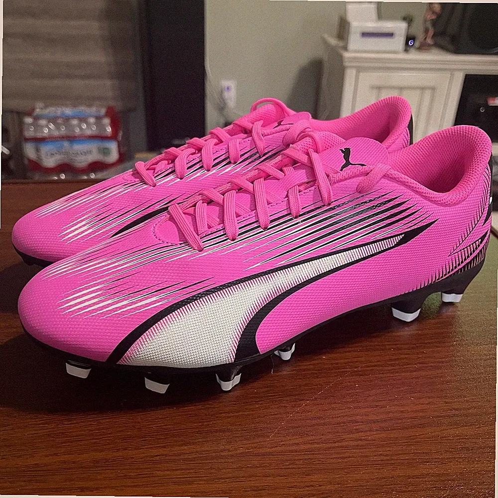 Puma Ultra Play FG/AG Adult Soccer Cleats 107763-01 Pink White Black Pick Size