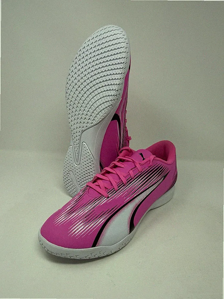 Puma Ultra Play IT Black White Pink Indoor Soccer Cleats 107766-01 Men's Size 12