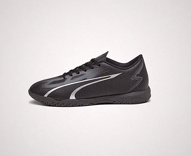 Puma Ultra Play IT Jr Soccer Cleats Junior Kids Shoes Indoor Black | US 12