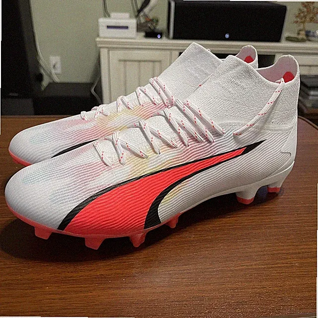 PUMA Ultra Pro FG AG Breakthrough Pack Soccer Cleats White Fire Men's Pick Size