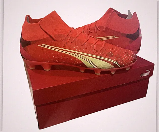 Puma Ultra Pro FG/AG Soccer Cleats Mens Orange Coral Sneakers Athletic Shoe 13