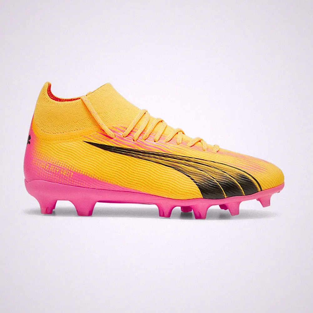 PUMA Ultra Pro Firm GroundArtificial Ground Soccer Cleats Youth Girls Yellow Sne