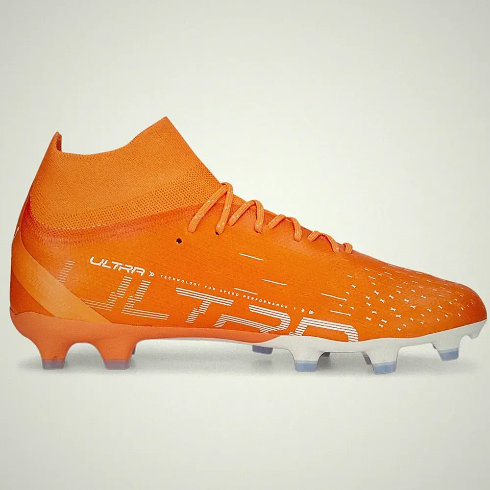 PUMA Ultra Pro Firm Soccer Cleats Mens Orange Sneakers Athletic Shoes 10724001