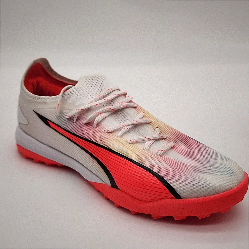 Puma Ultra Ultimate Cage White Pink 107502 01 Men Size 7 Turf Soccer Cleats NEW