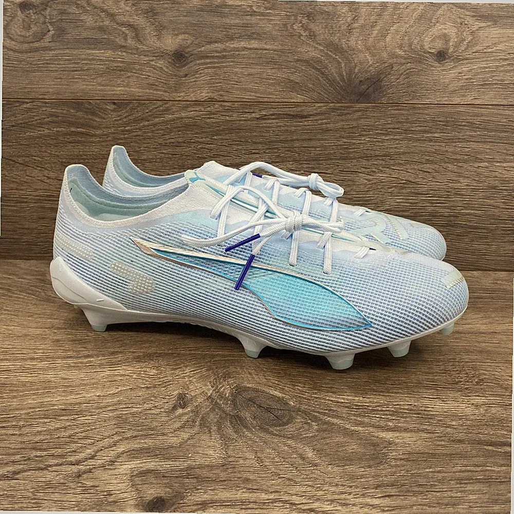 Puma Ultra Ultimate FG/AG Soccer Cleats Womens 11.5 Light Blue Speed Boots