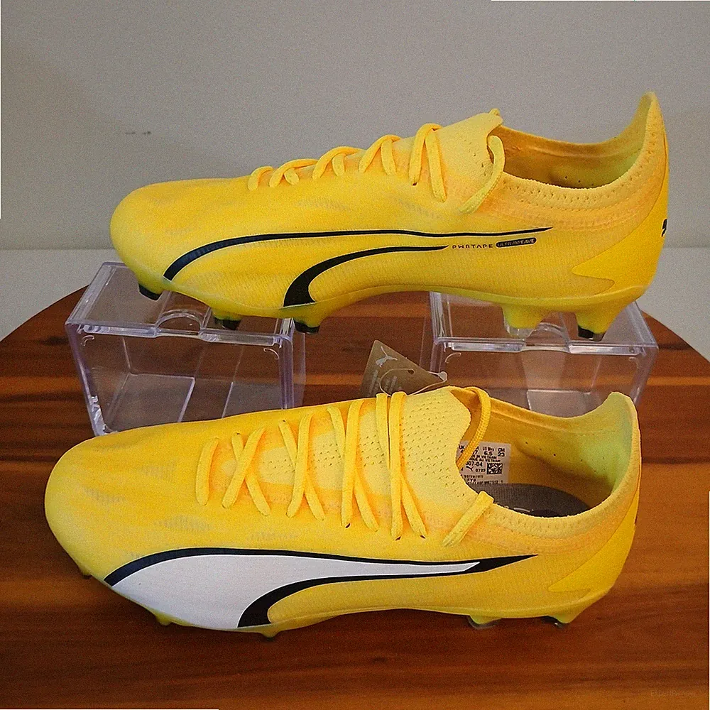 Puma Ultra Ultimate FG/AG Soccer Cleats Womens 6.5 Yellow 107507-04 Ultraweave