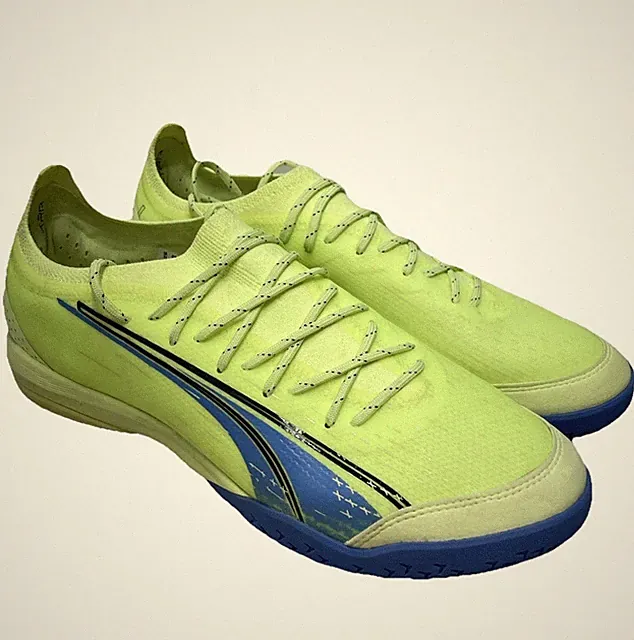 Puma Ultra Ultimate Mens 12 Fizzy Light Green Indoor Soccer Shoes Lightweight