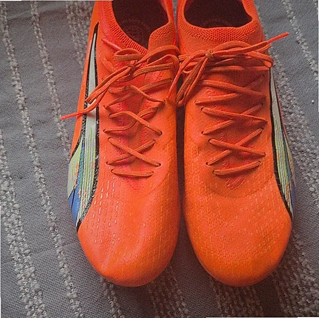 Puma ULTRAWEAVE PWRPRINT Orange soccer Cleats