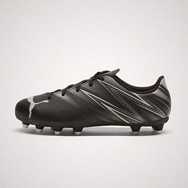 PUMA Unisex Kids' Firm Ground/Artificial Ground Soccer Cleats Black/Silver Mist