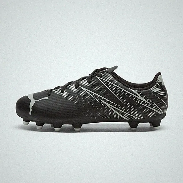 PUMA Unisex Kids' Firm Ground/Artificial Ground Soccer Cleats Black/Silver Mist