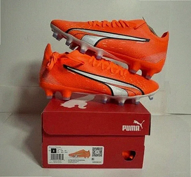 PUMA Women's Ultra Match Firm Ground Ag Soccer Cleats Orange Size 8 New