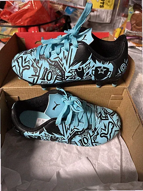 PUMA x Christian Pulisic Unisex Kids' Tacto II Artificial Ground Soccer Cleats H