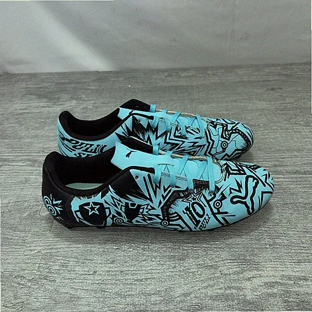 PUMA x Christian Pulisic Unisex Kids' Tacto II Size 5.5 Blue Soccer Cleats