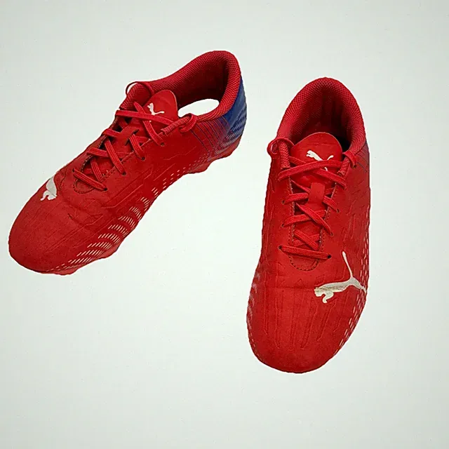 Puma Youth Soccer Cleats Red Blue Size 5 Kids Football Boots Firm Ground
