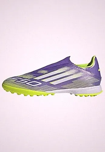 PURPLE RUSH/WHITE - ADIDAS F50 LEAGUE LACELESS TURF SOCCER CLEATS MEN 12 WOMEN