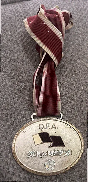 QFA Qatar Football Association Official 1st Place Silver Medal - 110g Soccer