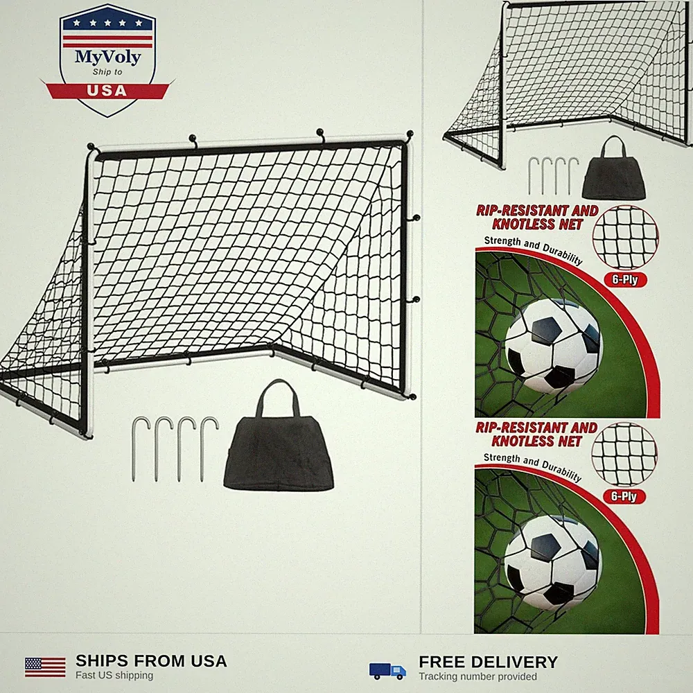 Queension Kids Soccer Goals for Backyard, 3.5x3 ft Pop Up Soccer Goal for Tod...