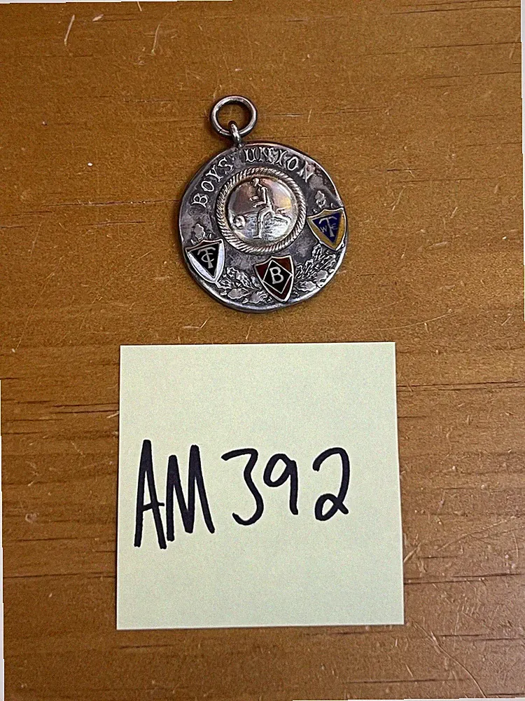 Rare 1920’s Sterling Silver JJ Zock Co Soccer Enamel Medal Round
