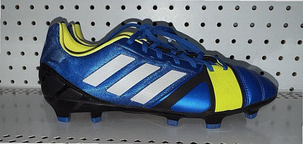 RARE 2013 Adidas Nitrocharge 2.0 TRX FG Mens Leather Soccer Cleats Size 7.5 Blue