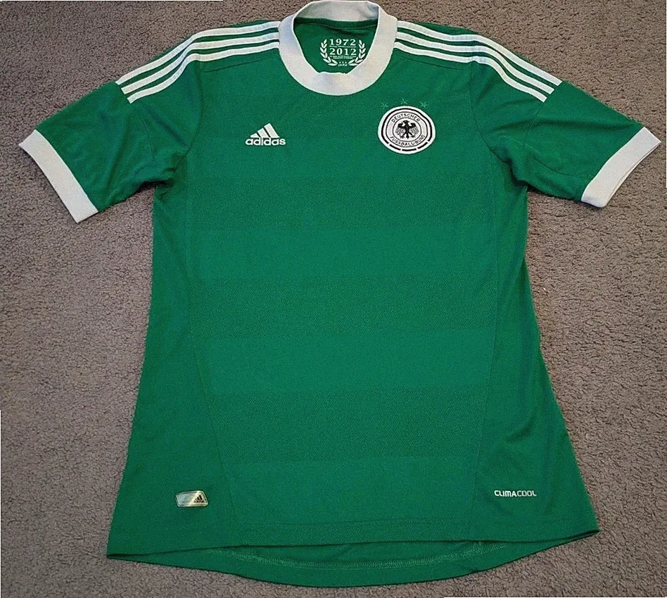 Rare Adidas Germany National Football Team Green Soccer Jersey X21412 Men's S