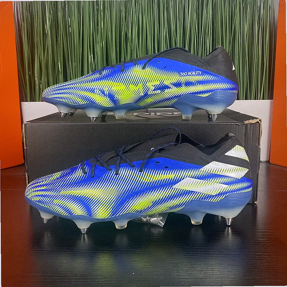 RARE Adidas Nemeziz .1 SG NBY Mens Soccer Cleats Blue Green FW7421 Size 11.5