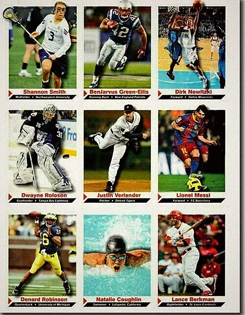 "RARE" LIONEL MESSI 2011 SPORTS ILLUSTRATED SI KIDS 9 CARD UNCUT SHEET #51