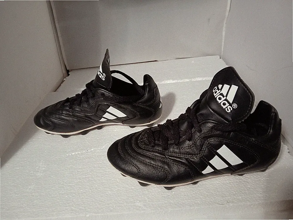 RARE Vtg 2002 Adidas Koresco HG Soccer Cleats Shoes Youth US 3.5 Black White