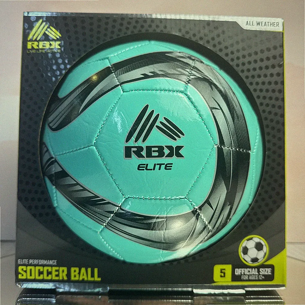 RBX Size 5 Soccer Ball Mint 32 Panel Construction Soccer Ball Kids Girls Adult