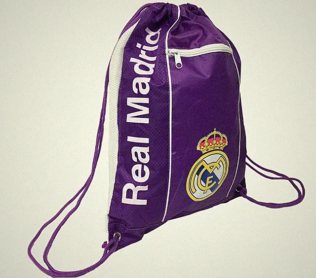 Real Madrid Cinch Sack - Icon Sports - Purple Drawstring Bag - Football Club