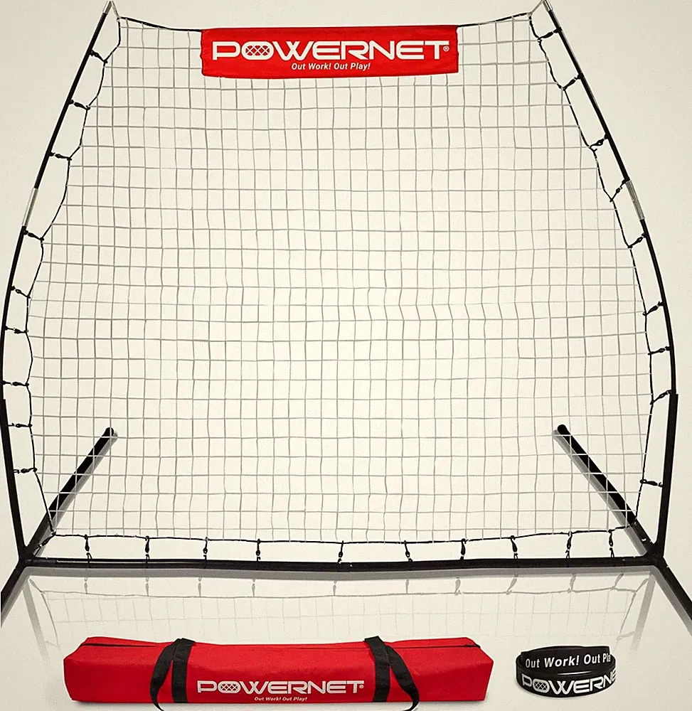 Rebounder Training Net for Soccer, Baseball, Softball & Lacrosse, Angled Multi-S