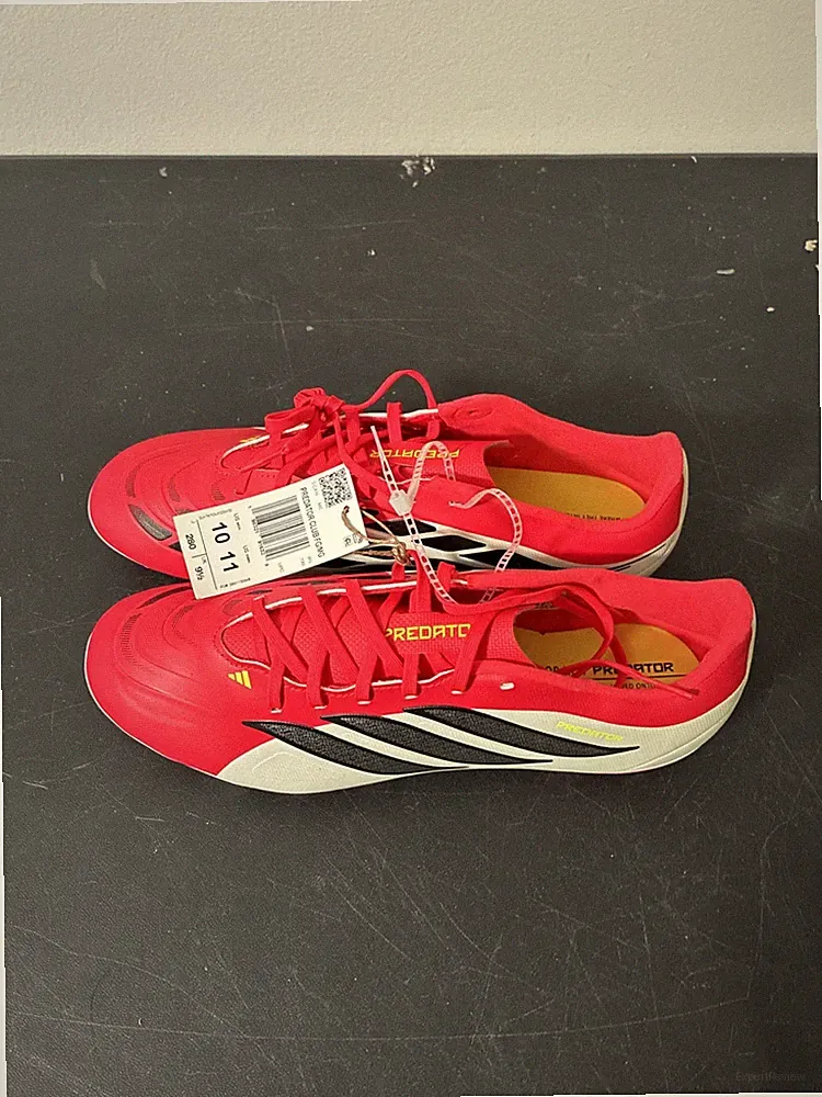 Red PREDATOR CLUB Firm Ground/Multi Ground Soccer Cleats JS0349 Size 10