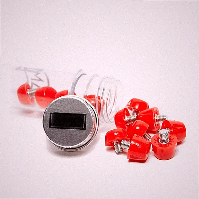 Red TPU Plastic Turf/AG/FG Soccer Studs Set SG Replacement fit Nike, Puma, etc