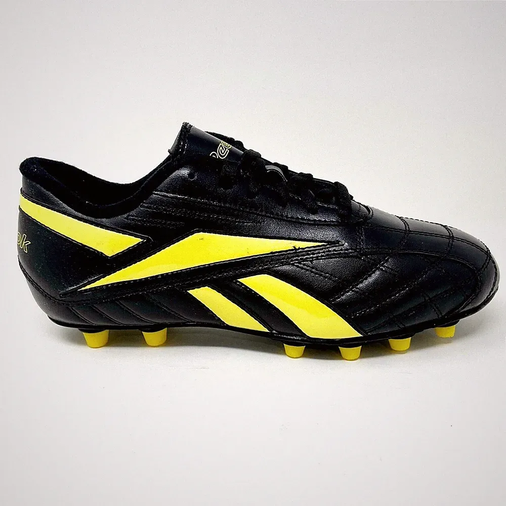 Reebok Campio SQ MS LT Black Blazing Yellow Mens Leather Soccer Cleats 19 166909