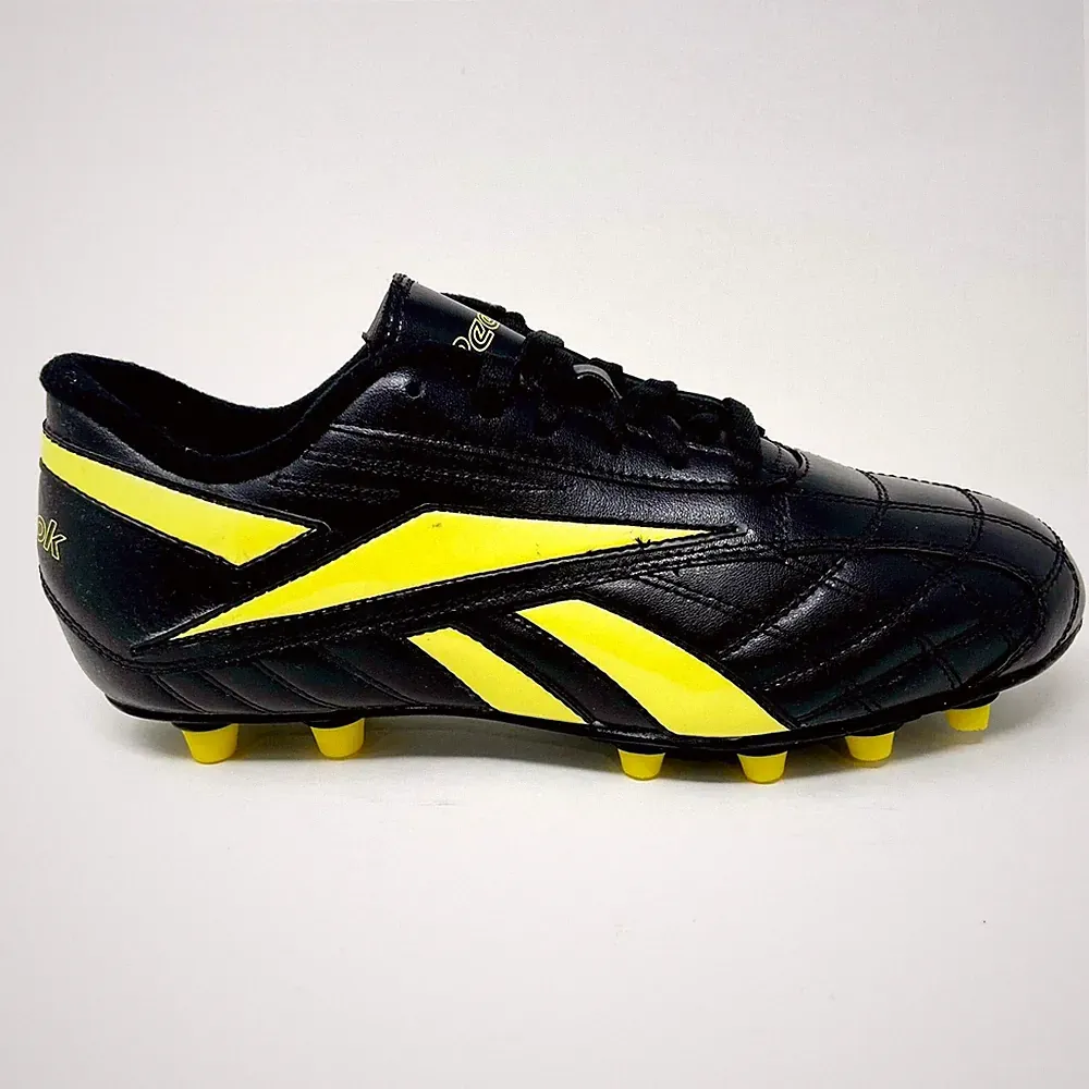Reebok Campio SQ MS LT Black Blazing Yellow Mens Leather Soccer Cleats 19 166909