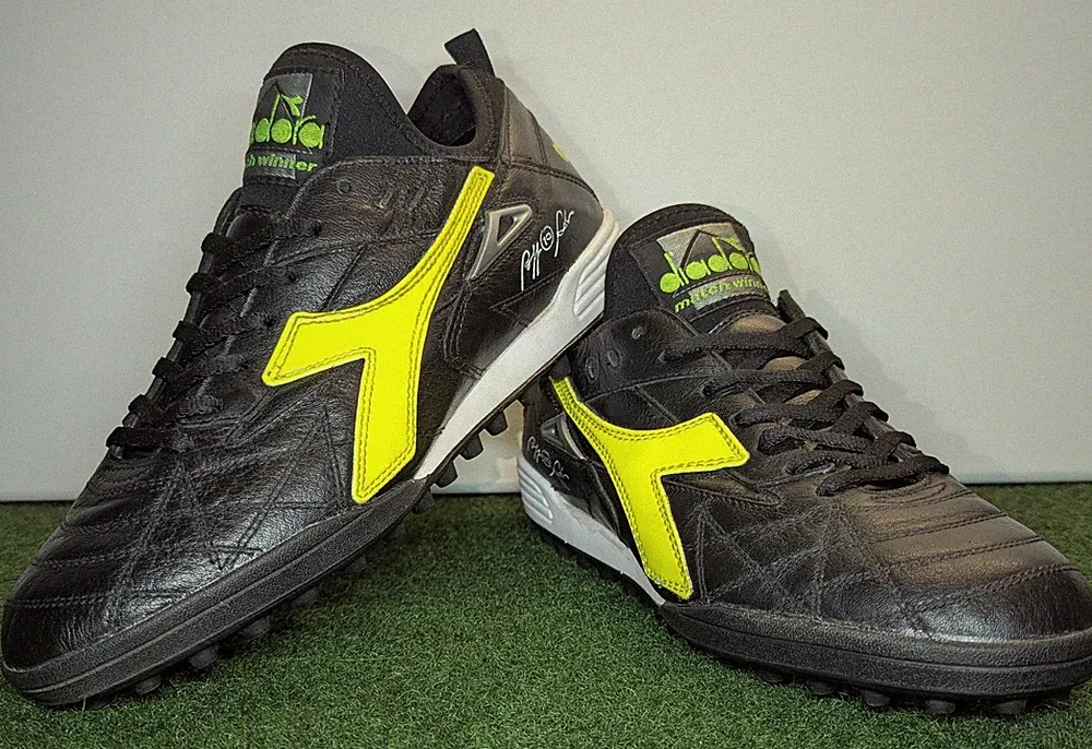 Restored Vintage Diadora Match Winner Baggio Turf Soccer Cleats Shoes 7.5 US