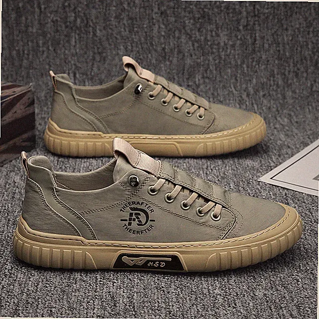 Retro Fashion Canvas Men's Shoes Casual Flats Loafers Walking Sneakers Footwear