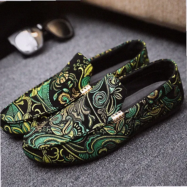 Retro Men Casual Shoes Fashion Loafers Anti Slips Sneakers Flat Driving Boots