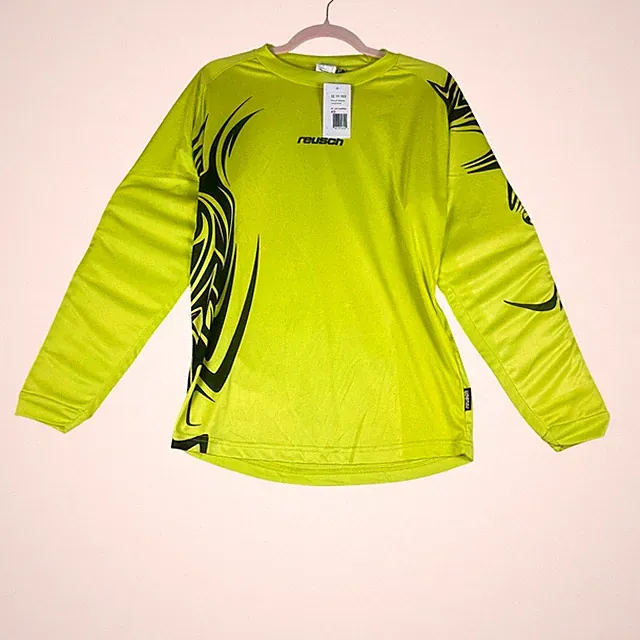 Reusch Bakura Mens Goalkeeper Jersey Lime Green Padded Long Sleeve 32-11-103 AS