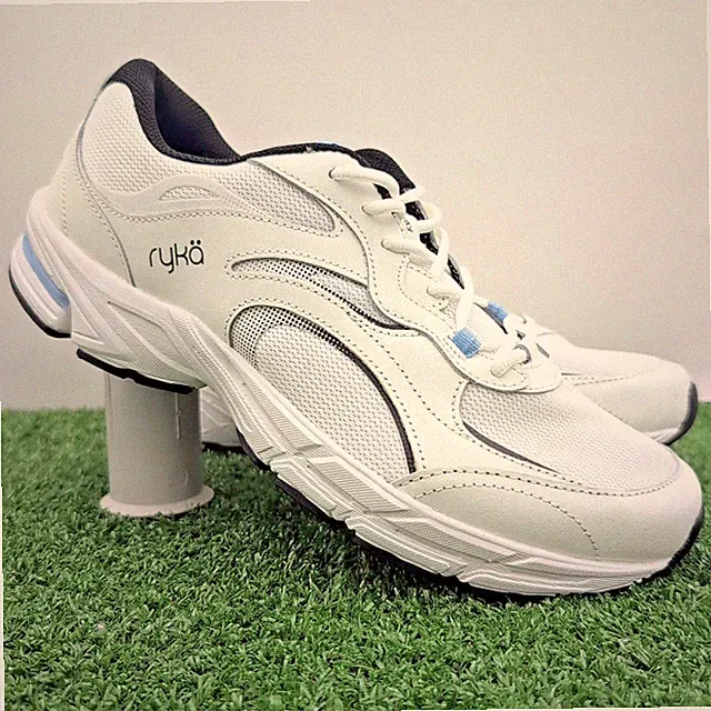 RYKA Integrity Shoes Womens 12 Wide White Blue Lightweight Mesh Walking Sneakers