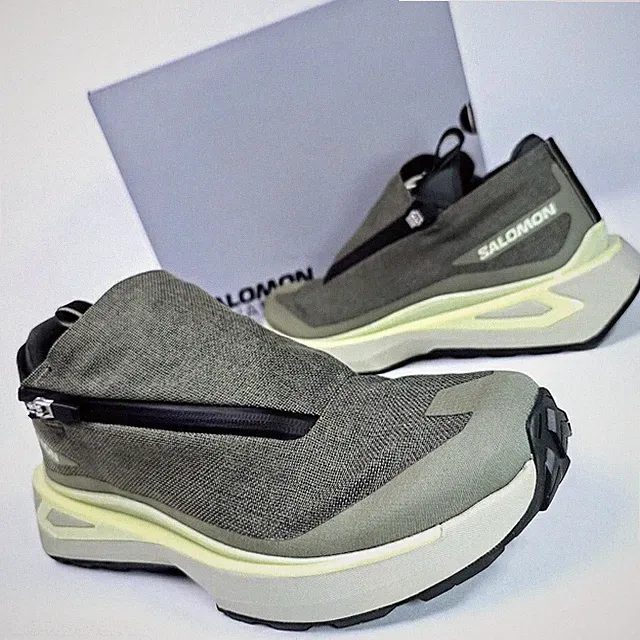 Salomon US 12.5 Men's Olive Green Hay Hybrid Rare Odyssey Advanced L47384900 New