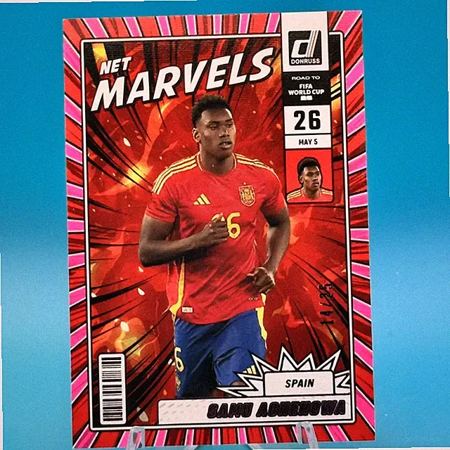 Samu Aghehowa 2025-26 Panini Donruss Road to World Cup Net Marvels Spain /25